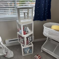 Free Baby Shower/ Gender Reveal Baby Boxes With Letters 