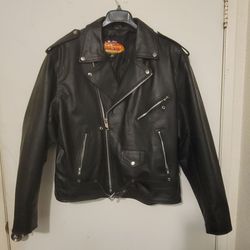 MAS leather motorcycle jacket  size XL