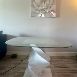 Glass Top Dining Table 