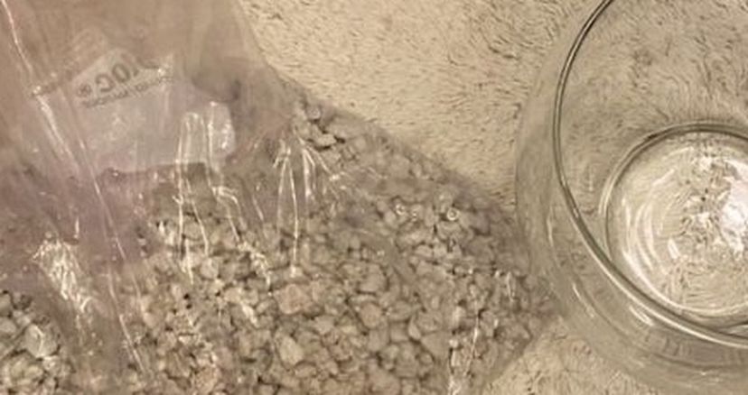 Fish bowl with gravel