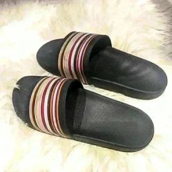 Paul Smith Black Stripe Ruben Men's Slides Flip Flops - size  9 (fits like 8) 