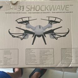 SKY RIDER Pro Quadcopter Drone with Wi-Fi Camera, Remote and Phone Holder, White 