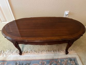 Vintage French Provençal solid wood coffee table/2 end tables