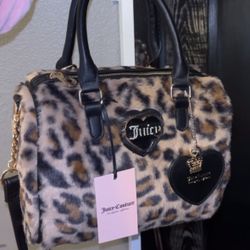 Juicy Couture Cheetah Leopard Tote Purse Bag