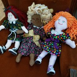 Handmade Dolls And Bunnies.