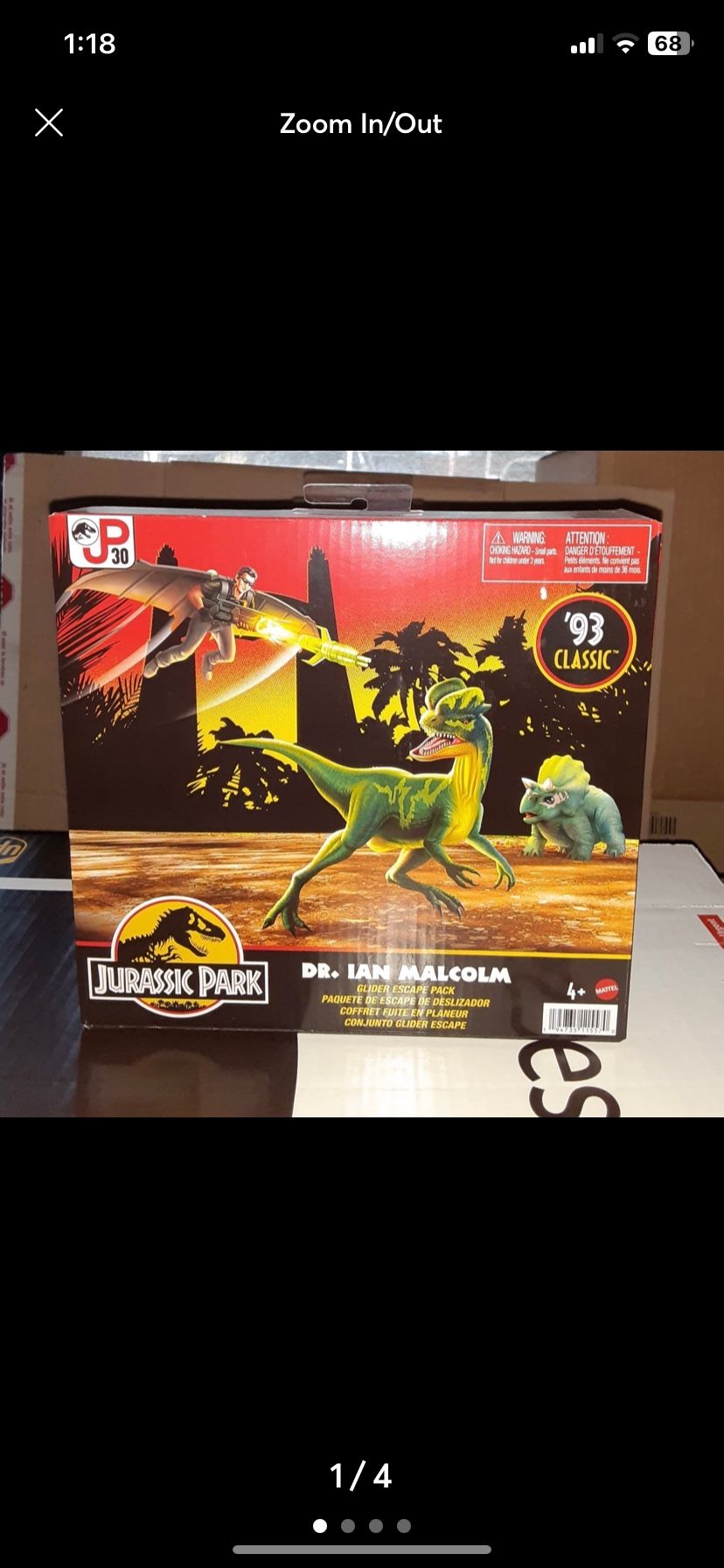 Jurassic Park Dr. Ian Malcom '93 Classic Glider Escape Pack
