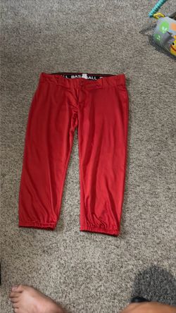 Red baseball pant