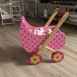 Dushi Wooden Doll Stroller 