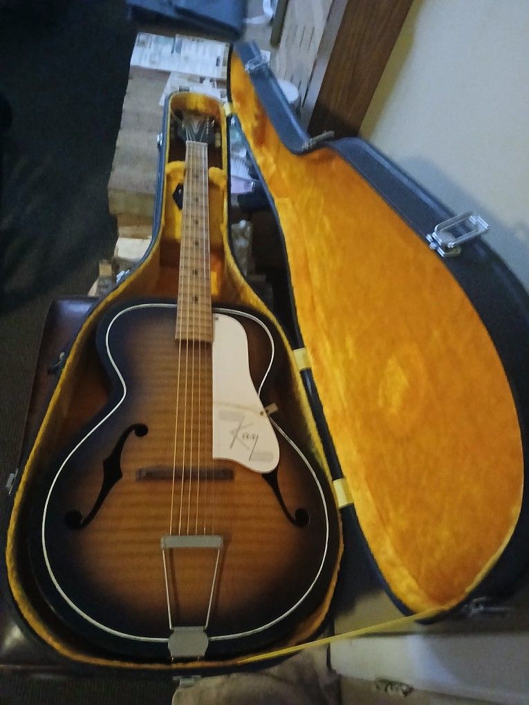 1950's Kay Archtop Sunburst Acoustic Guitar $300