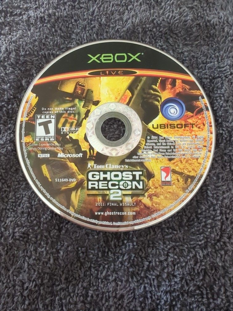 Xbox Original Ghost Recon 2 Disc Only