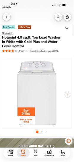 cu.ft. Top Load Washer in White with Cold Plus and Water Level Control