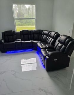Sofa seccional reclinable eléctrico