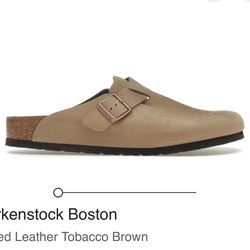 Birkenstock Boston Oiled Leather Tobacco Brown Size 8