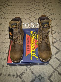 THOROGOOD WATERPROOF 6"MOC COMPOSITE ROUND NANO STEEL TOE LACE UP BOOTS