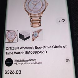 Citizen Eco Drive Circle Mother En Buenas Condiciones Trabajando Bien Usado Madre Perla