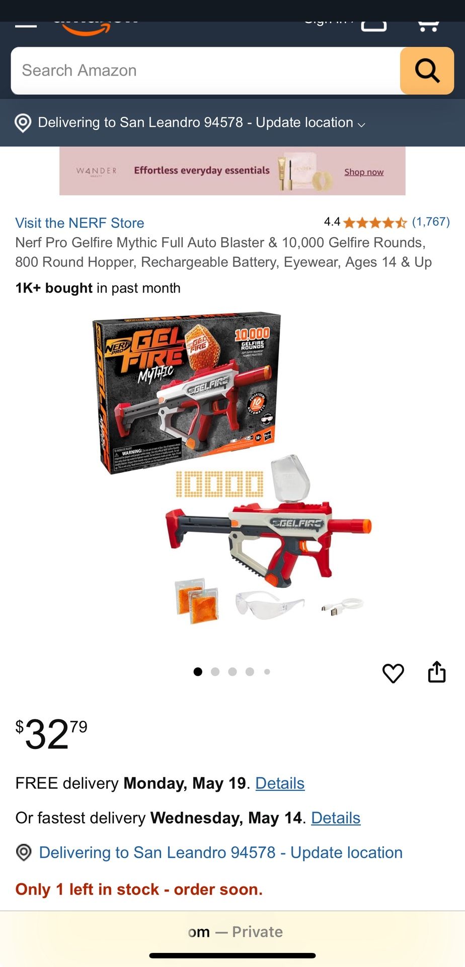 Nerf gun Gel fire Mythic