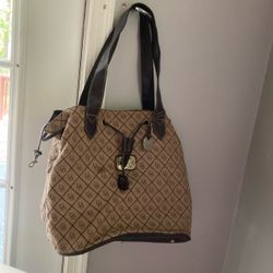 1980s Canvas Dooney & Bourke Drawstring Purse