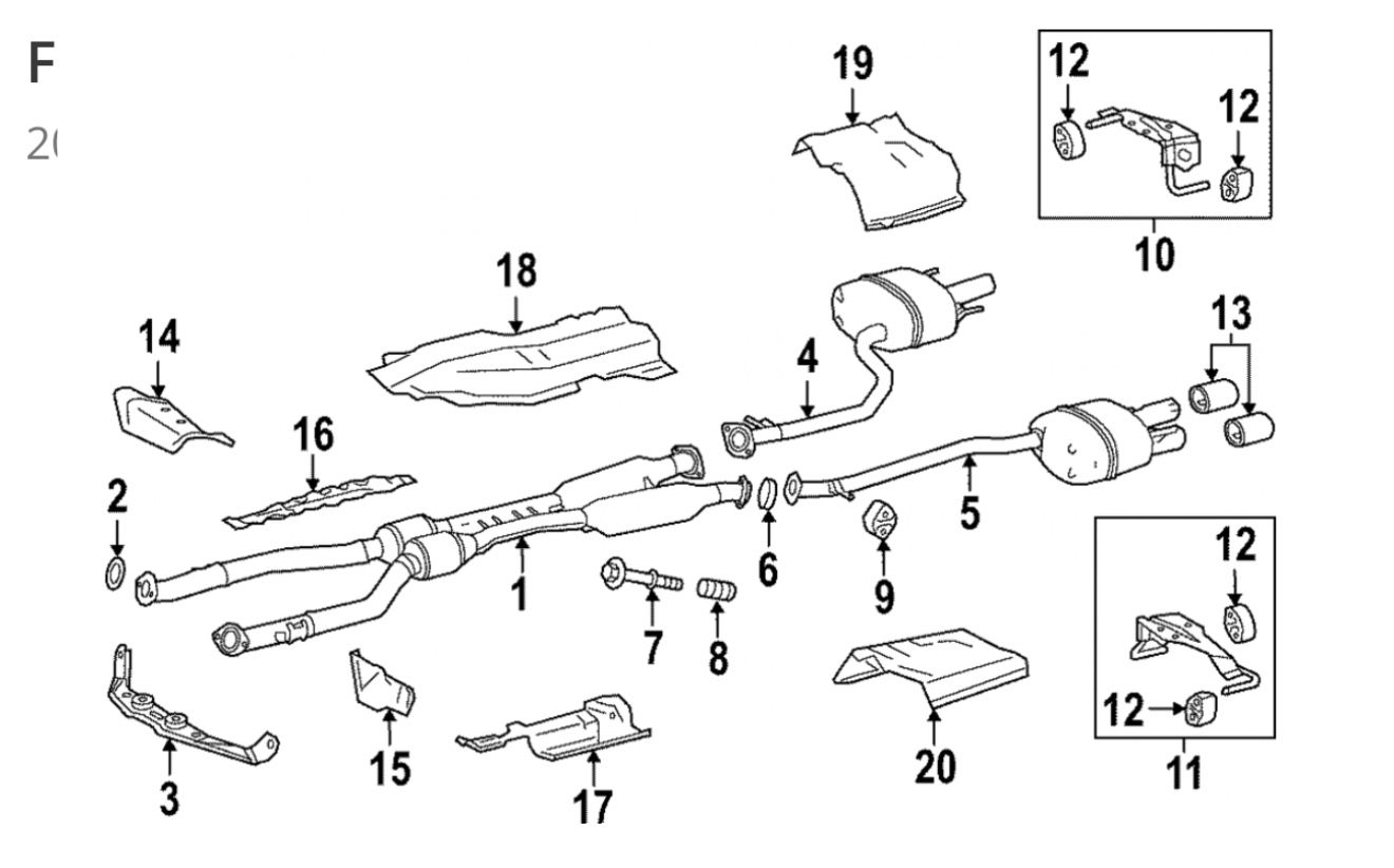 Complete OEM Lexus IS 500 Exhaust Systems 