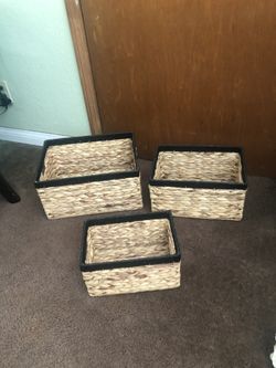 Brand new wicker laundry basket