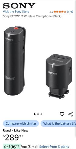 Sony ECM-W1M Wireless Microphone for Cameras with Multi-Interface Shoe