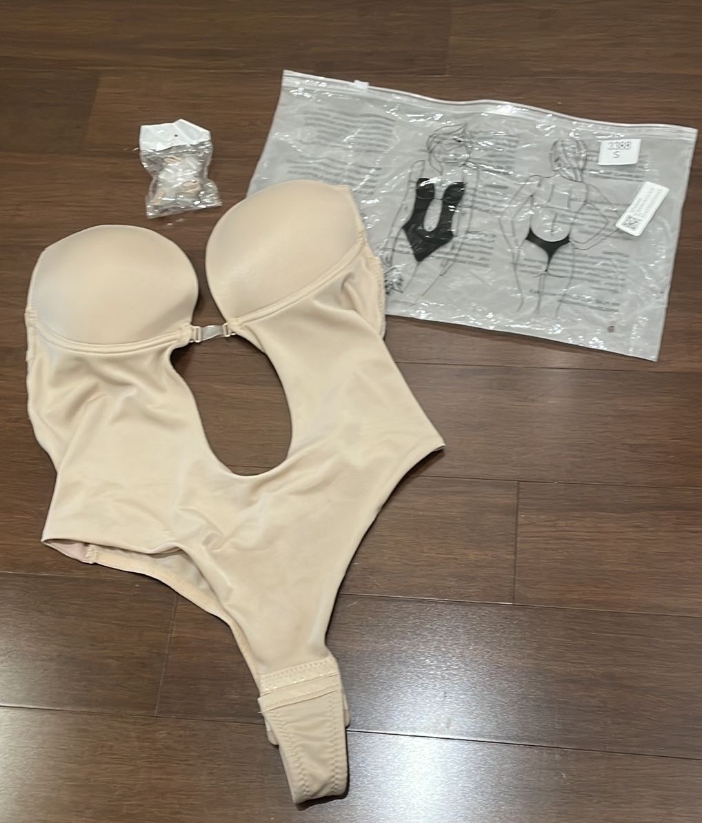 Zaful Nude Cutout Backless Bra Bodysuit