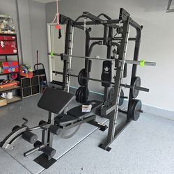 Smith Machine 2001 | Multi-Use Adj Bench | Gym Equipment | Fitness | Squat Rack | Excercise |🔴WEIGHTS AND BARBELL SOLD SEPARATELY 🔴 FREE DELIVERY 🚚