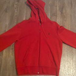 Red Polo Ralph Lauren Zip Up
