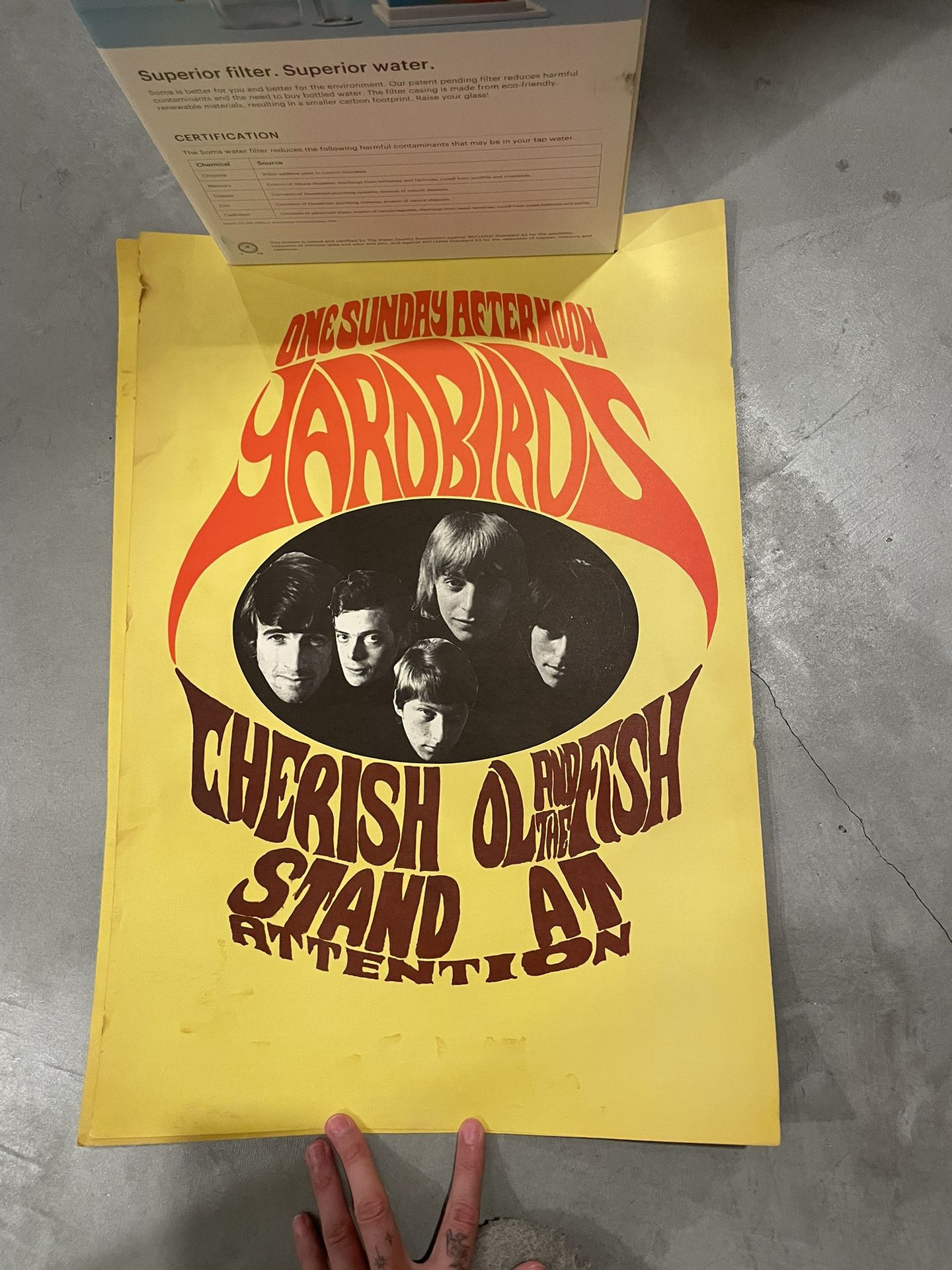 Vintage Original Yardbirds Double-Sided Poster