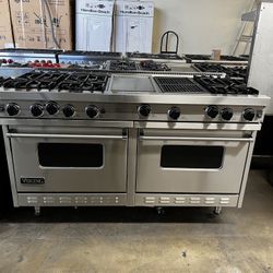 Viking 60”Wide All Gas Range Stove In Stainless Steel 