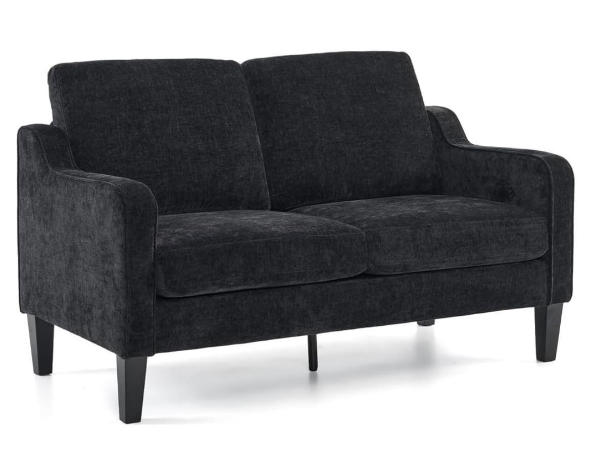 Black Velvet Sofa