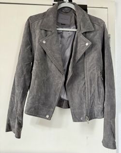 [BLANKNYC] Suede Moto Jacket in French Grey Size M $50