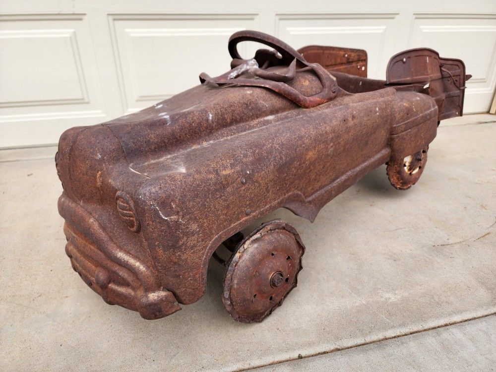 Murray Sad Face Kids Metal Pedal Car Vintage Yard Art Parts Resto