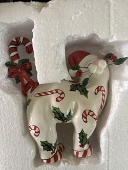 Whimsical Xmas Cat Figurines