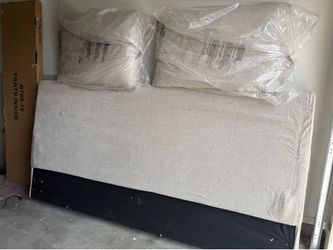 King Size Headboard with Accessories (Incomplete)
