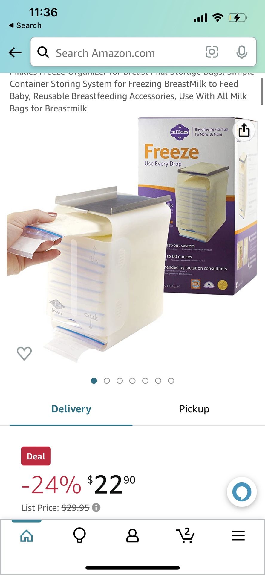  Freeze Organizer for Breast Milk Storage 