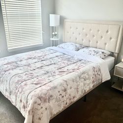 Bed Frame + Queen Sized Mattress 