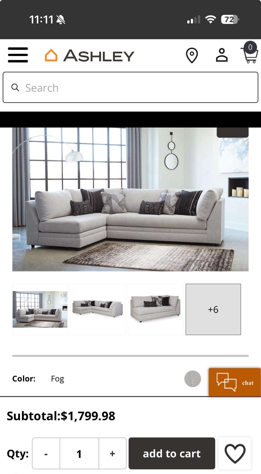 Comfy, Clean Couch + Ottoman