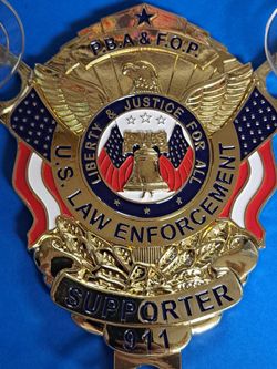NOVELTY FOP / PBA U.S SUPPORTER CAR DASH WINDSHIELD ORNAMENT 2926
