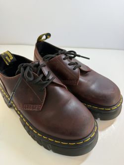 Dr. Martens Audrick 3I Charro Brown Leather Platform Oxford Shoes Womens US 6