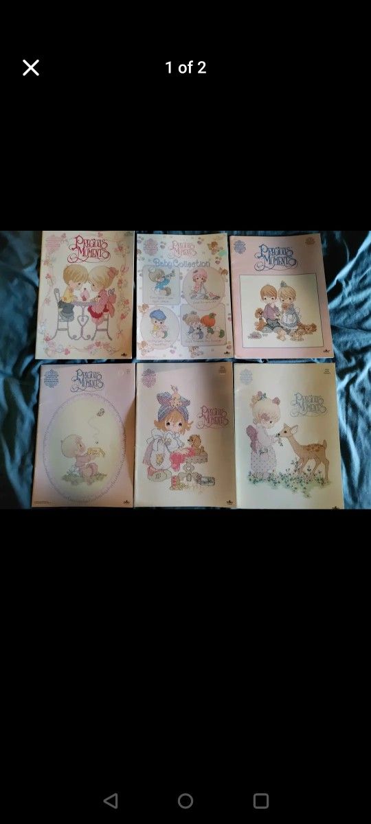 LOT OF 11 PRECIOUS MOMENTS CROSS STITCH PATTERN BOOKS