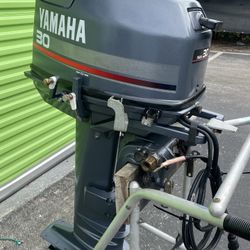 Yamaha Electric 30Hp Remote  Control 2 Stroke Long Shaft W/ 703  Control Box Outboard Motor