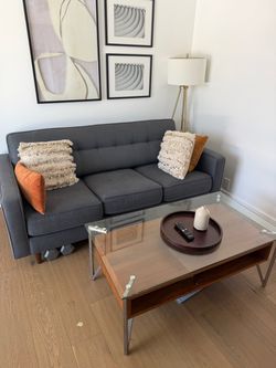 Gray Sofa Sleeper Couch Like New