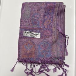 New | Limited Edition: Ube Purple Pastel Multicolor Pashmina Shawl