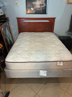 Sealy Teasdale Mattress with Wood Headboard