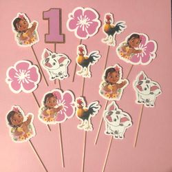 Baby Moana Cupcake Toppers