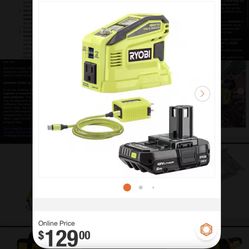 18V ONE+ 150-Watt Portable Battery Inverter Power Source and Charger for 18V ONE+ Batteries with 2.0Ah Battery