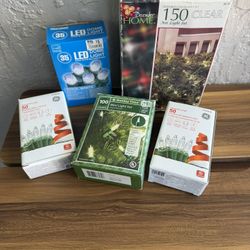 Assorted White Indoor/Outdoor Christmas Lights