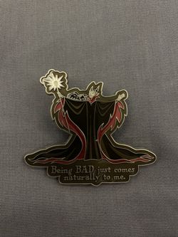 Disney Maleficent Being BAD Comes Naturally To Me Villains Pin