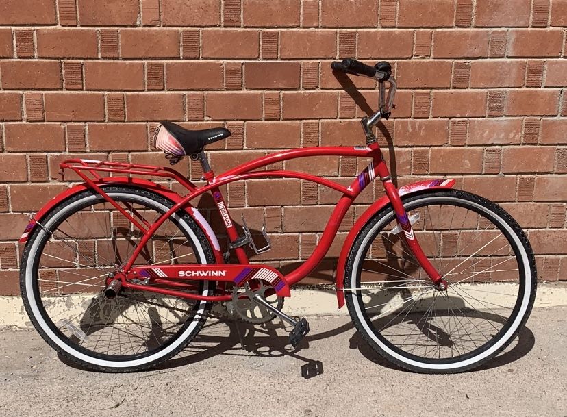 Red Beach Cruiser Schwinn Delmar California Cruiser Coasting Fixie Low