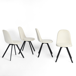 Homy Casa Sunflower Swivel Dining Chairs Set of 4, Modern & Ergonomic, Beige